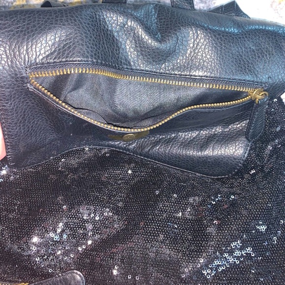 Deux Lux Sequin Mixed Media Backpack - Picture 3 of 8